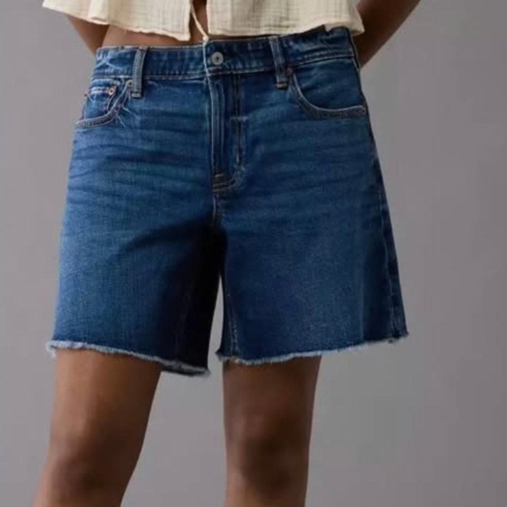 Blue jean short / JORT - low waist